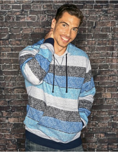 BUR-8603-Printed Striped Marl Pullover